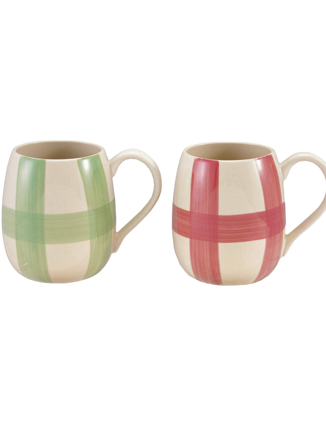 Hand Panted Plaid Mug