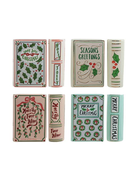 Ceramic Holiday Book Vase
