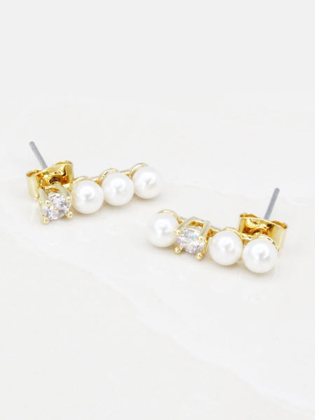 Pearl Bar Earrings