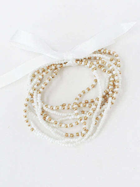Ribbon Tied Bracelet Set