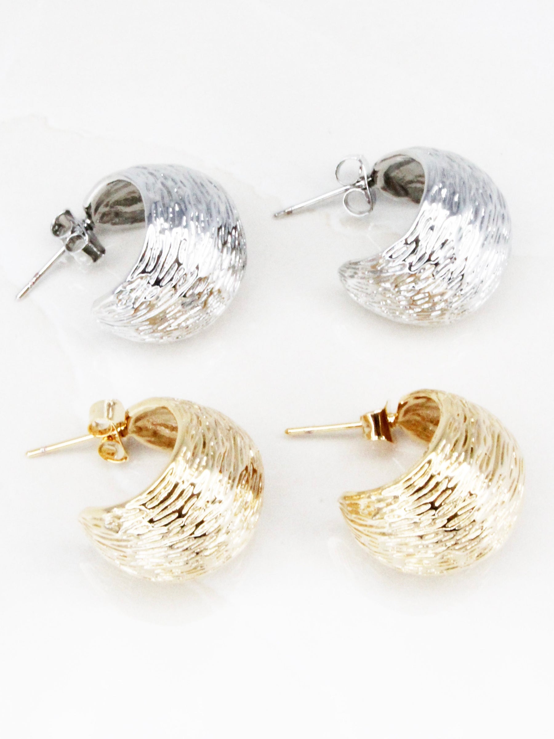 Textured Dome Earring