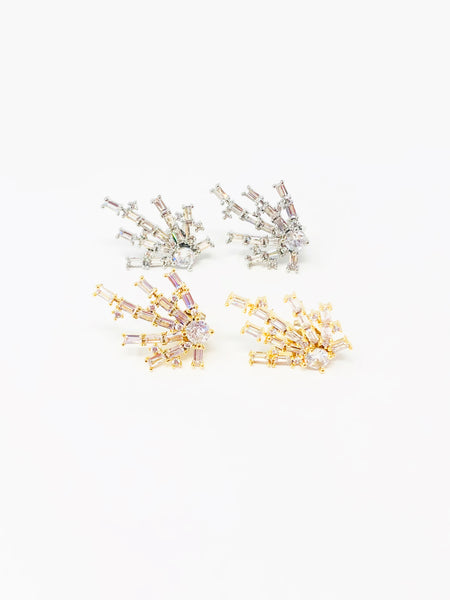 Baguette Web Earrings