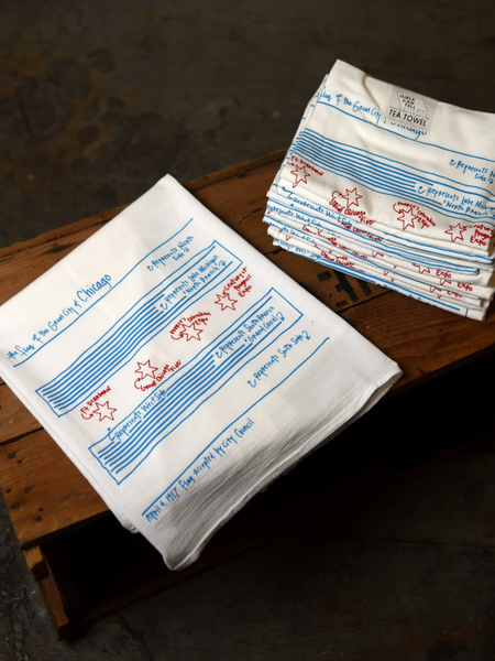 Chicago Flag Tea Towel